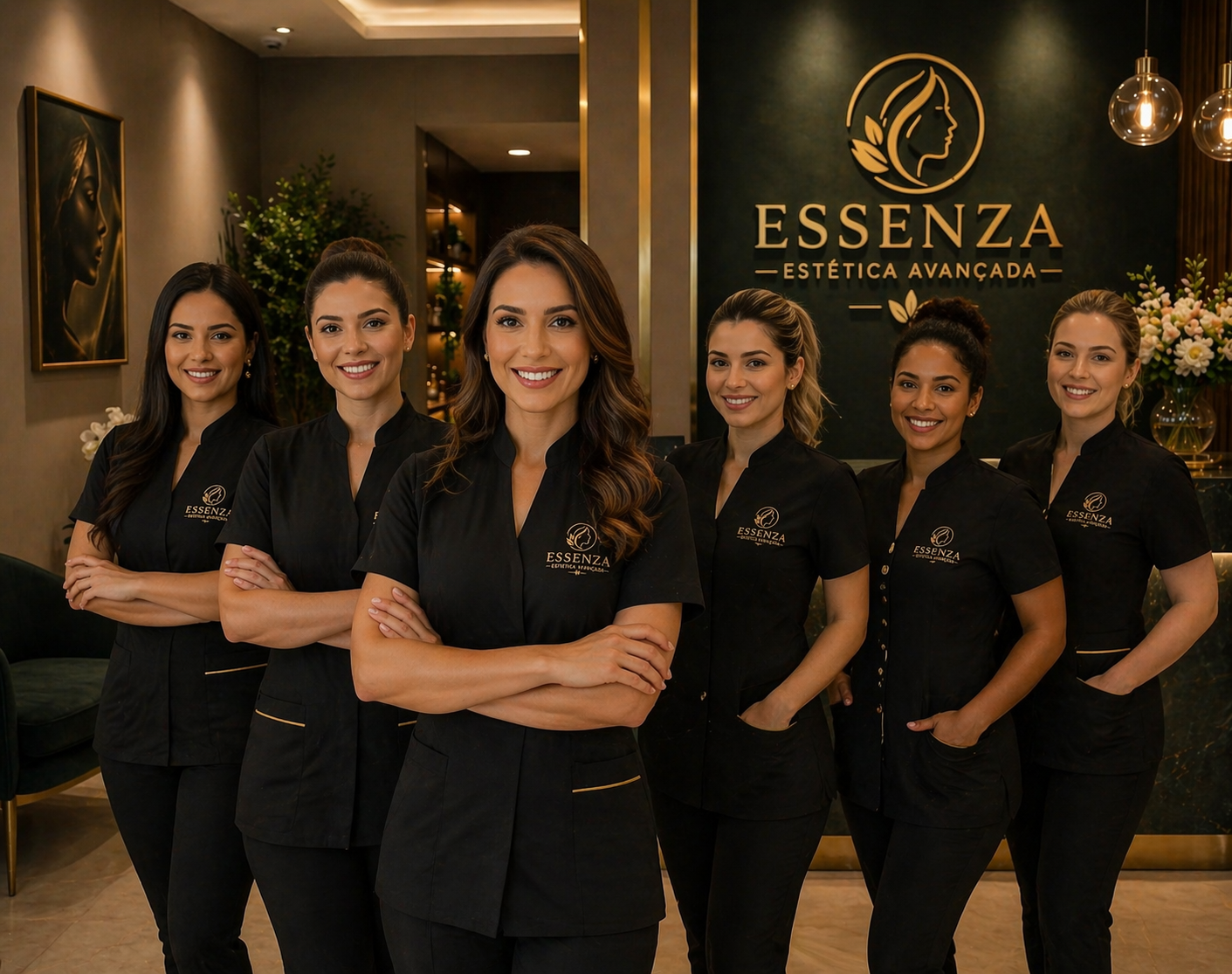 Profissional da clínica Essenza atendendo cliente